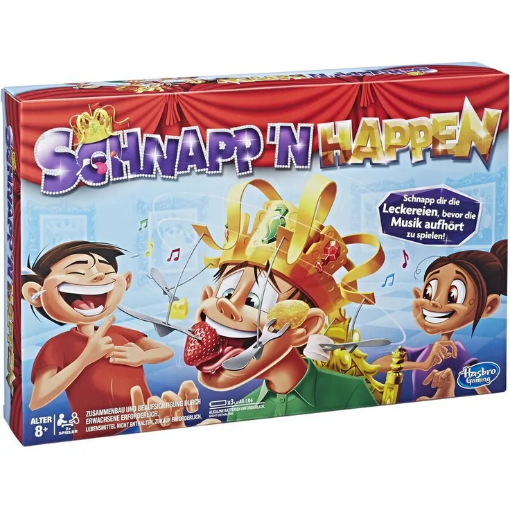 Hasbro 'Schnapp n Happen' Geschicklichkeitsspiel, Familienspiel, ab 8 Jahren, 2+ Spieler (E2420100)