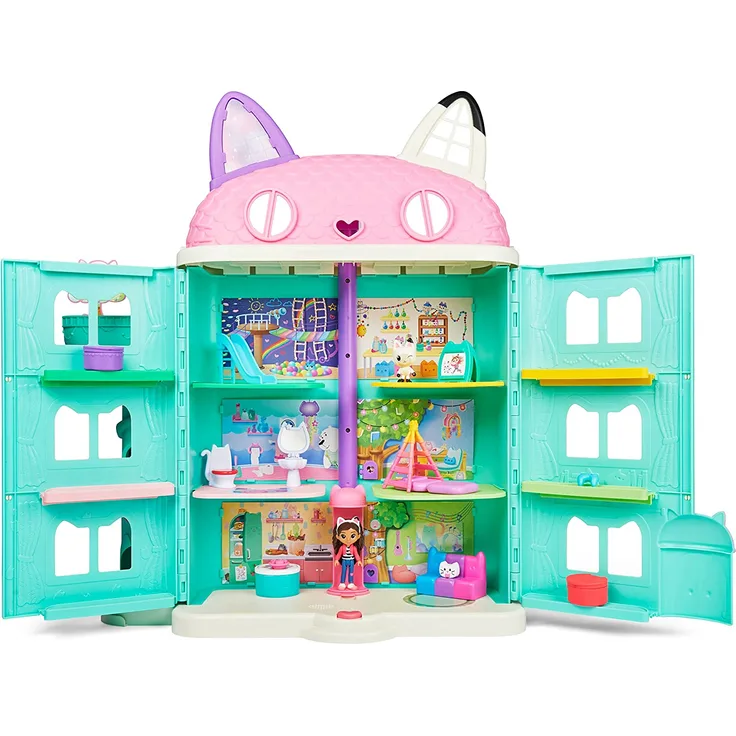 Gabby's Dollhouse 'Gabby's Purrfect Dollhouse' Puppenhaus, ab 3 Jahren, 15 Teile, mit Geräuscheffekten