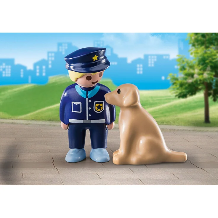 Playmobil 1.2.3 70408 'Polizist mit Hund', 2 Teile, ab 1,5 Jahren - Preisvergleich – Bild 3