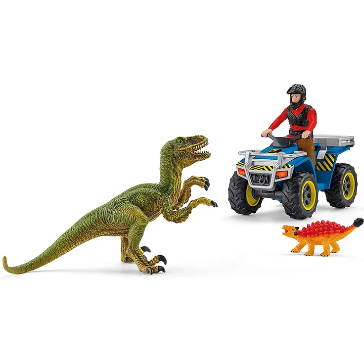 Schleich Dinosaurs 41466 'Flucht auf Quad vor Velociraptor', ab 4 Jahren, 5 Teile – Bild 4