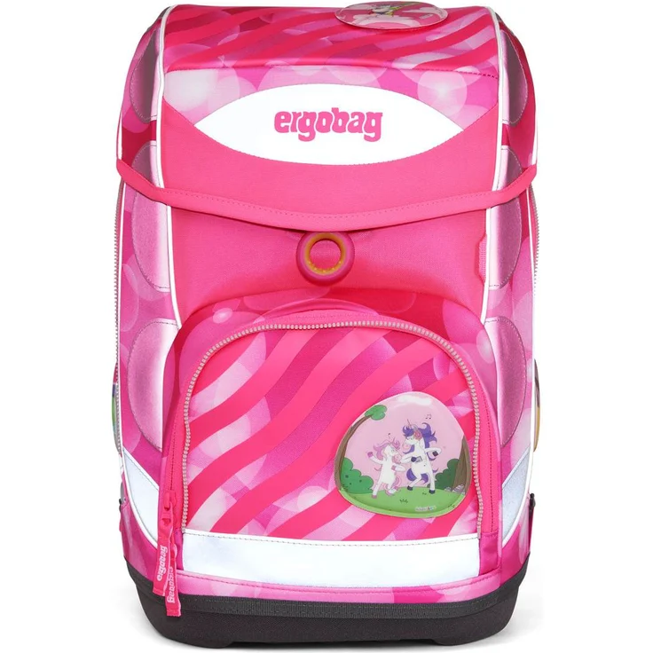 Ergobag Cubo 'KuntBärbuntes Einhorn' Schulranzen-Set, 19 Liter, 5-teiliges Set, pink – Bild 2