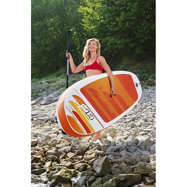 Bestway Hydro-Force™ 'Aqua Journey' SUP Allround Board-Set, 274 x 76 x 12 cm, mit Paddel, Handpumpe, Transportrucksack und Reparaturset – Bild 12