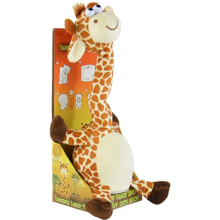 Kögler 76500 'Laber Giraffe Gertrud' Funktionsplüsch, 30 cm groß, mit Aufnahme- und Wiedergabefunktion, tanzt – Bild 1