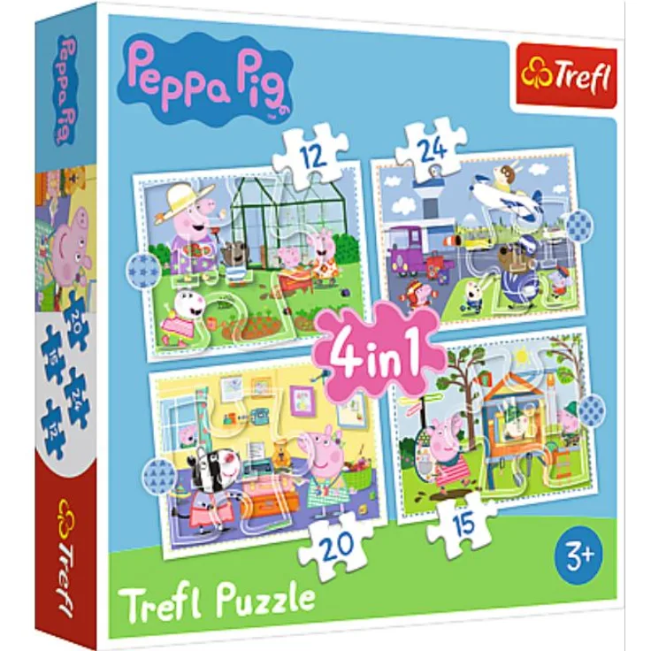 Trefl Puzzle 4in1 A memory of holidays Peppa Pig 3+ Clubs