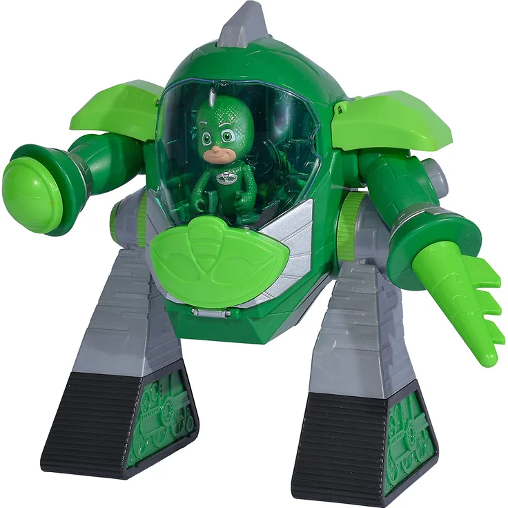 Simba 109402464 PJ Masks Turbo Roboter Gecko, mit Licht, mit Kanone, 23cm