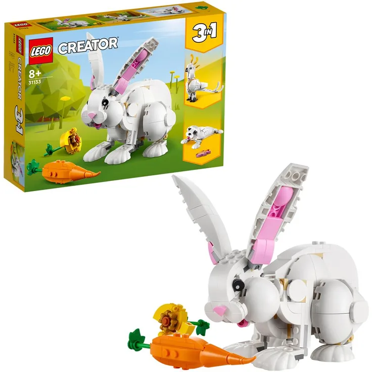 LEGO Creator 3-in-1 31133 'Weißer Hase', 258 Teile, ab 8 Jahren