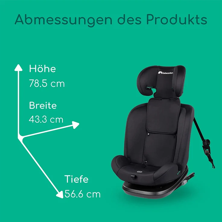 Bebeconfort Kindersitz EverFix i-Size, Vorwärtsgerichteter Kindersitz, ISOFIX-Kindersitz, von 15 Monaten bis zu 12 Jahren, 9-36 kg, 76-150 cm, Black Mist - Preisvergleich – Bild 6