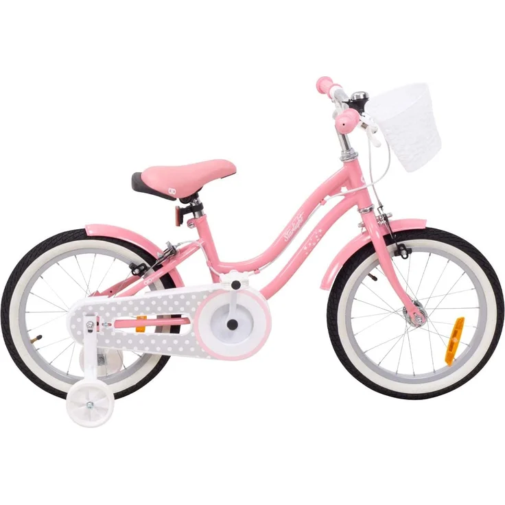 Kinderfahrrad Starlight 16 Zoll Kinder Mädchen Fahrrad mit Stützrädern Korb rosa – Bild 2