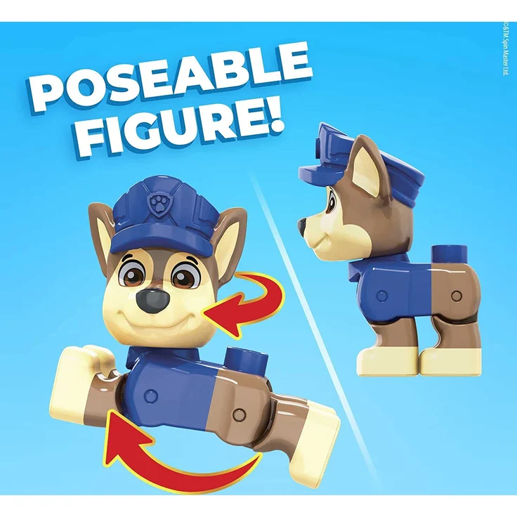 Mega Bloks Paw Patrol 'Chase´s Polizei Fahrzeug' Klemmbausteine, ab 3 Jahren, 10 Teile – Bild 5