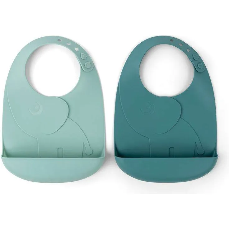 Done By Deer Peekaboo Lätzchen Elch Blau 2 Stück -