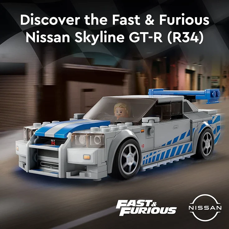 LEGO Speed Champions 76917 '2 Fast 2 Furious Nissan Skyline GT-R (R34)', 319 Teile, ab 9 Jahren – Bild 7