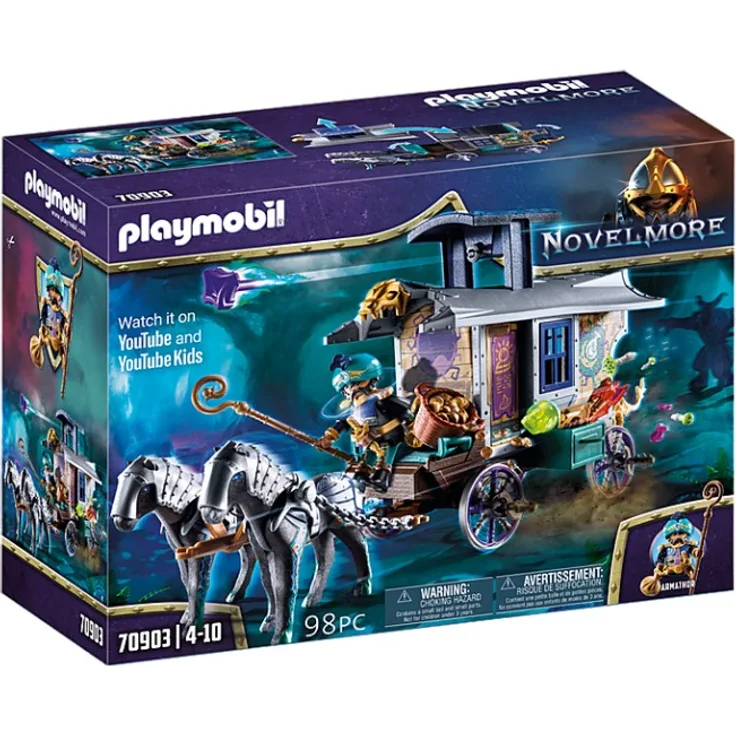 PLAYMOBIL Novelmore 70903 'Violet Vale - Händlerkutsche', 98 Teile, ab 4 Jahren