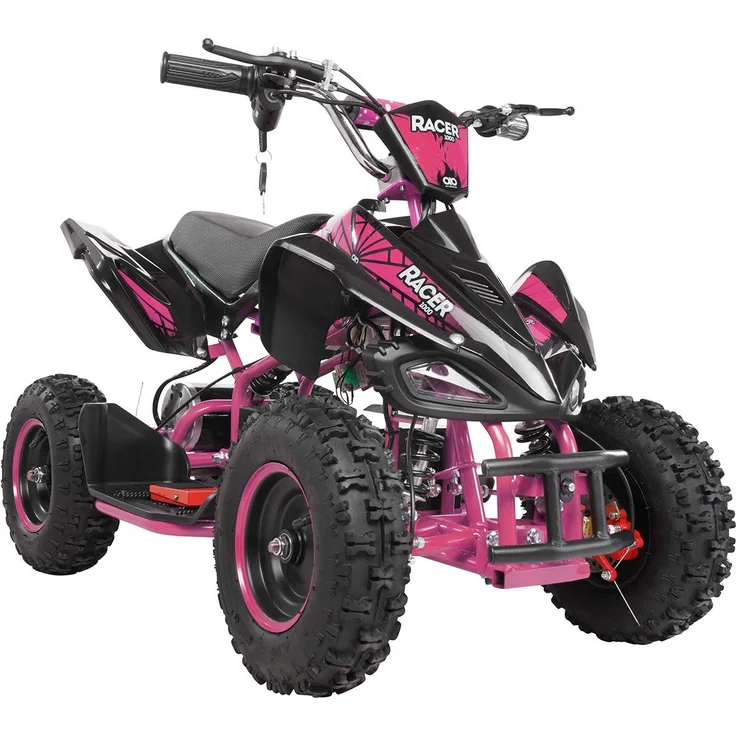Elektro Quad Miniquad Kinder Racer 1000 Watt Pocket Kinderquad Pocketbike ATV (Schwarz/Pink) – Bild 3