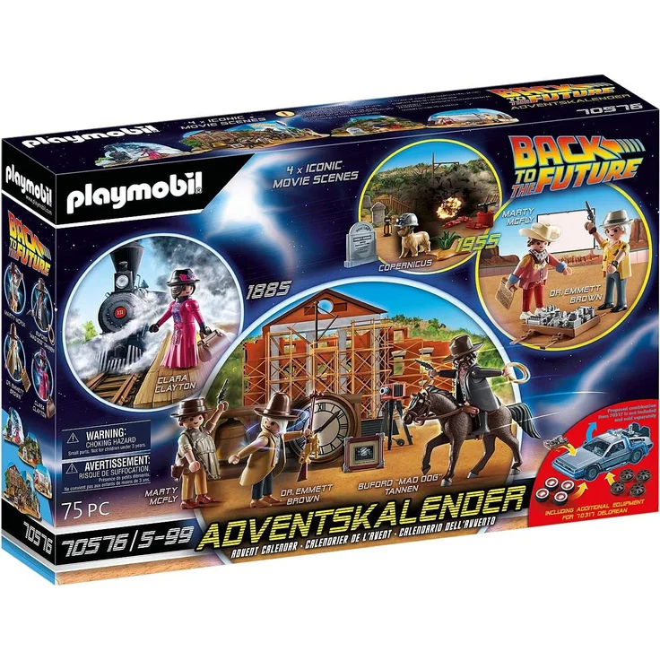 PLAYMOBIL 70576 'Adventskalender Back to the Future III', 75 Teile, ab 5 Jahren – Bild 1
