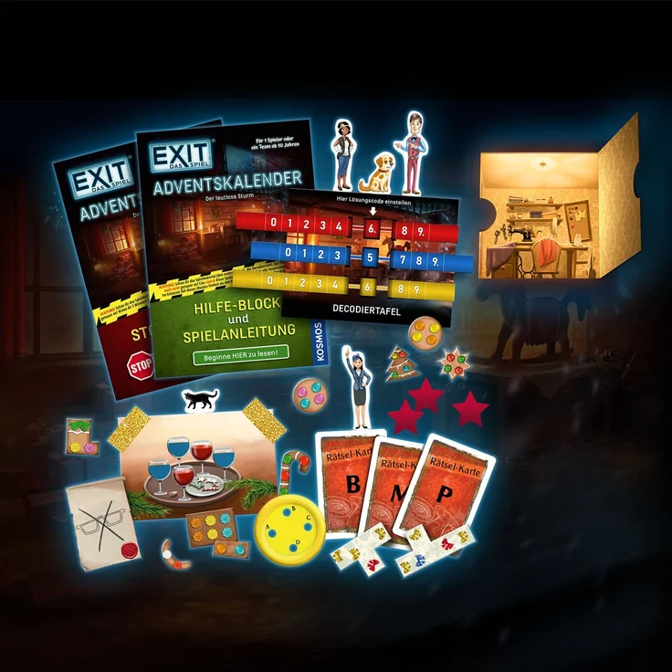 Kosmos 'EXIT Adventskalender - Der lautlose Sturm, mit 24 spannenden Rätseln', ab 10 Jahren, 1+ Spieler – Bild 3