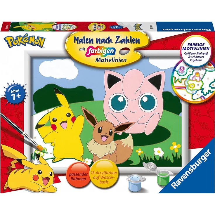 Ravensburger Malen nach Zahlen 20298 - Pokémon Abenteuer – Kinder ab 7 Jahren – Bild 1
