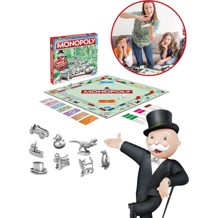 Hasbro C1009398 'Monopoly Classic', für 2-6 Spieler, 90 bis 120 Minuten Spielzeit, ab 8 Jahren – Bild 5