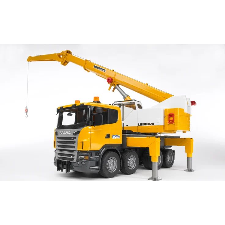 Bruder 03570 'SCANIA R-Serie Liebherr Kran-LKW mit Light and Sound Modul', 1:16, ab 4 Jahren, gelb – Bild 2