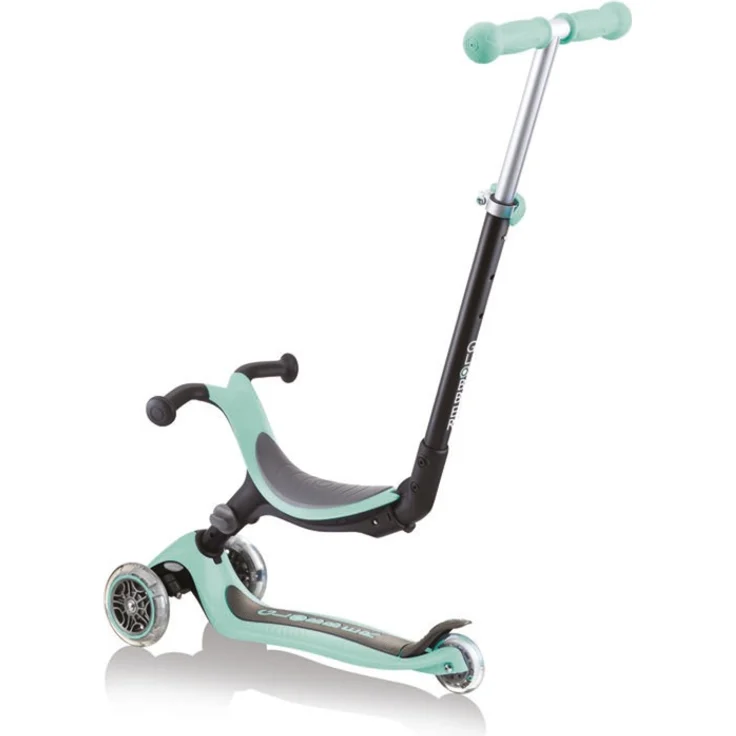 Globber Go Up 3-in-1 Foldable Lights, max. Belastbarkeit 50kg, umbaubar als Scooter/Dreirad/Laufrad, von 15 Monaten bis 7 Jahre, Grün - 649-206 – Bild 4