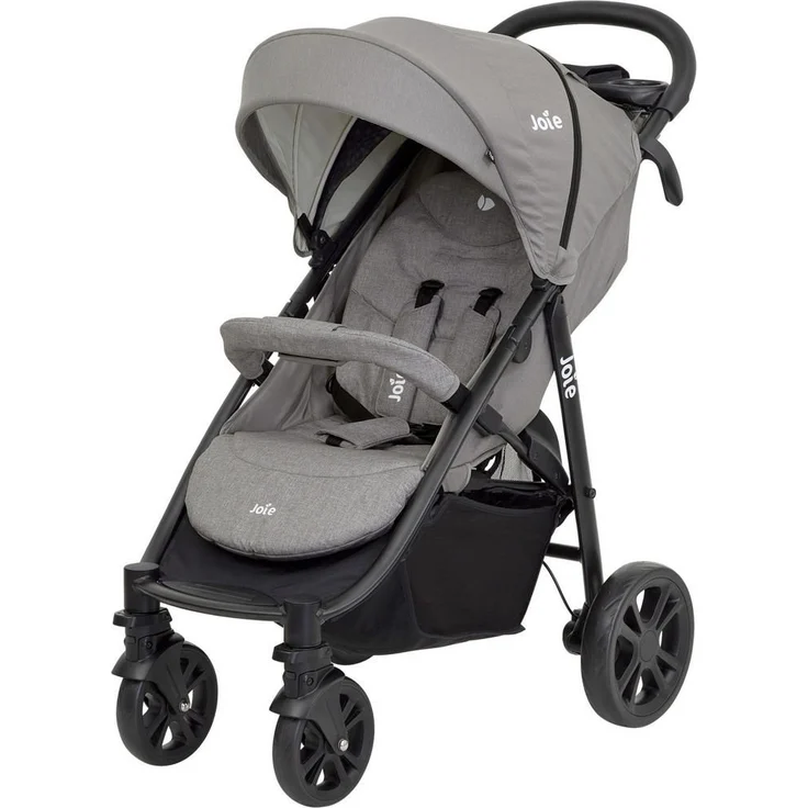 Joie 'Litetrax 4' Sportkinderwagen 2020 Gray Flannel mit Luftkammerrädern inkl. Tablett mit Getränkehalter und Regenschutz - Preisvergleich – Bild 4