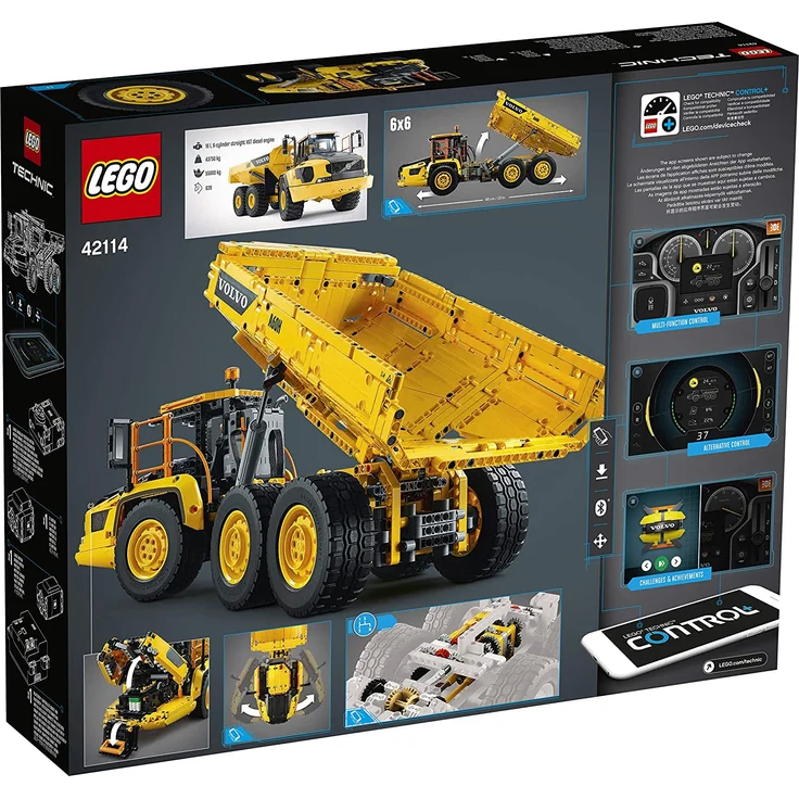 LEGO Technic 42114 'Knickgelenkter Volvo-Dumper (6x6)', 2193 Teile, ab 11 Jahren, viele Funktionen, steuerbar per App – Bild 8