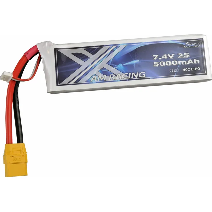 LiPo Akku 2S 7,4V 5000mAh 40C Softcase, XT90