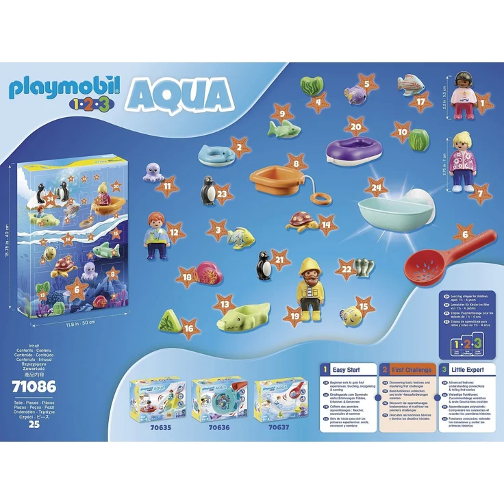 Playmobil 1.2.3 AQUA 71086 'Adventskalender Badespaß', 25 Teile, ab 1,5 Jahren – Bild 4