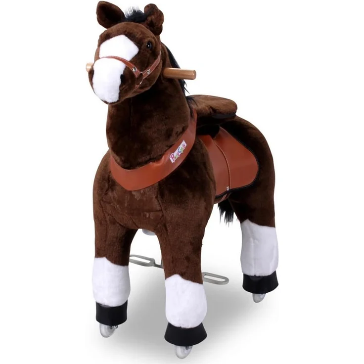 Ponycycle Mister Ed" Pferd Braun small Schaukelpferd auf Rollen mit Sound (U-Serie Modell 2022)" – Bild 2