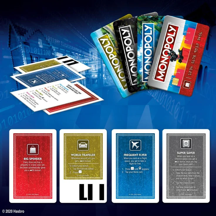 Monopoly 'Banking Cash-Back' Brettspiel, ab 8 Jahren, 2-4 Spieler, mit elektronischem Kartenleser, Cash-Back Bonus, bargeldloses Zahlen, Scan-Technologie – Bild 4