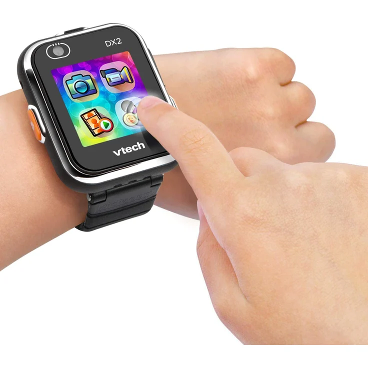 Vtech 'Kidizoom Smart Watch DX2', ab 5 Jahren, LCD Farb-Touchdisplay (1,41", 128 x 128 Pixel), inkl. vielen lustigen Uhrmotiven zum Wechseln und aufregenden Bewegungsspielen, schwarz – Bild 4