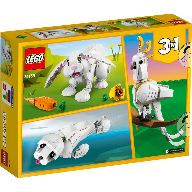 LEGO Creator 3-in-1 31133 'Weißer Hase', 258 Teile, ab 8 Jahren – Bild 6