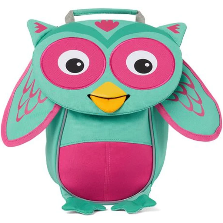 Affenzahn 'Kleiner Freund Eule' Kinderrucksack, ab 1 Jahr, 4 Liter, türkis/rosa/gelb – Bild 1