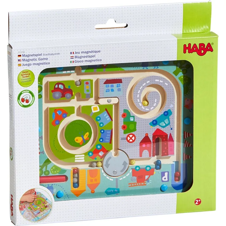 Haba 301056 'Magnetspiel Stadtlabyrinth', ab 2 Jahren, magnetischer Schiebespaß
