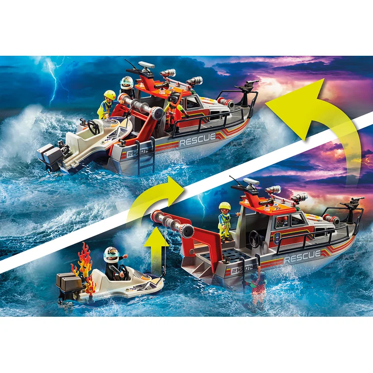 Playmobil City Action 70140 'Seenot: Löscheinsatz mit Rettungskreuzer', 95 Teile, ab 4 Jahren – Bild 8
