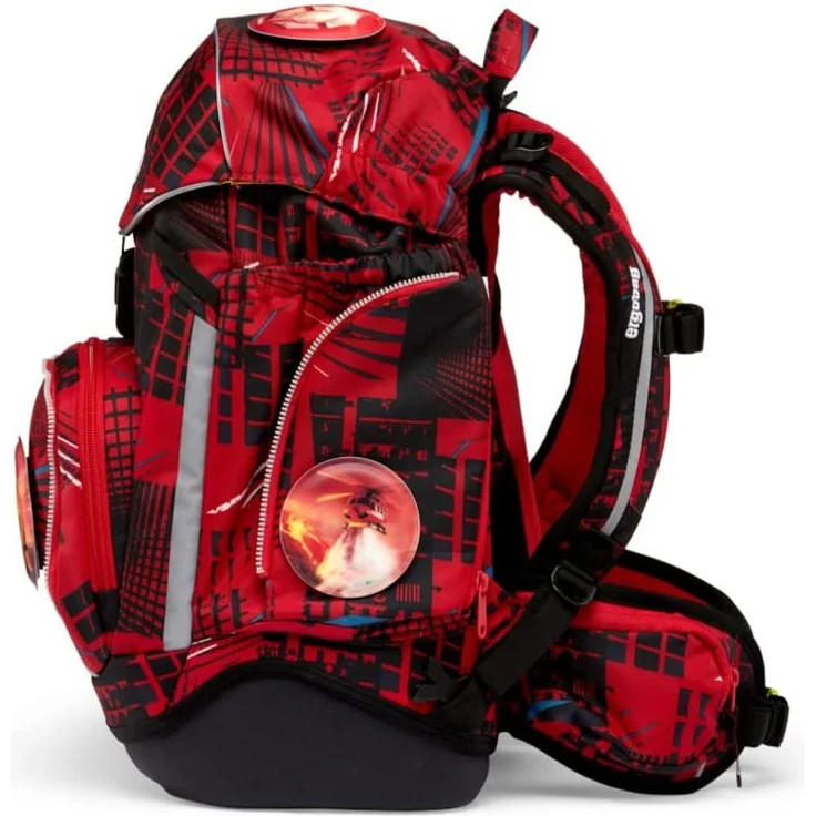 Ergobag Pack 'AlarmBärreitschaft' Schulranzen-Set, 20 Liter, 6-teiliges Set, 2023, rot/schwarz – Bild 3