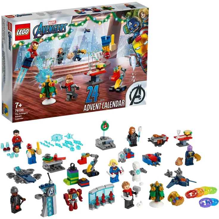 LEGO 76196 'Marvel Avengers Adventskalender', 298 Teile, ab 7 Jahren, beinhaltet 7 Minifiguren – Bild 1