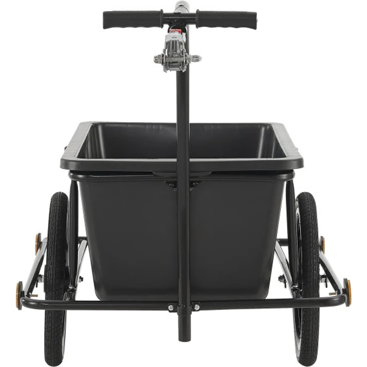 Juskys Fahrradanhänger für Fahrrad 40 kg Zuladung Schwarz, 90 l, Luftbereifung – Bild 16