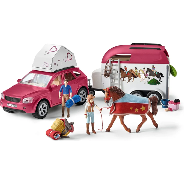 Schleich Horse Club 42535 'Abenteuer mit Auto und Pferdeanhänger', ab 5 Jahren, 18 Teile – Bild 2