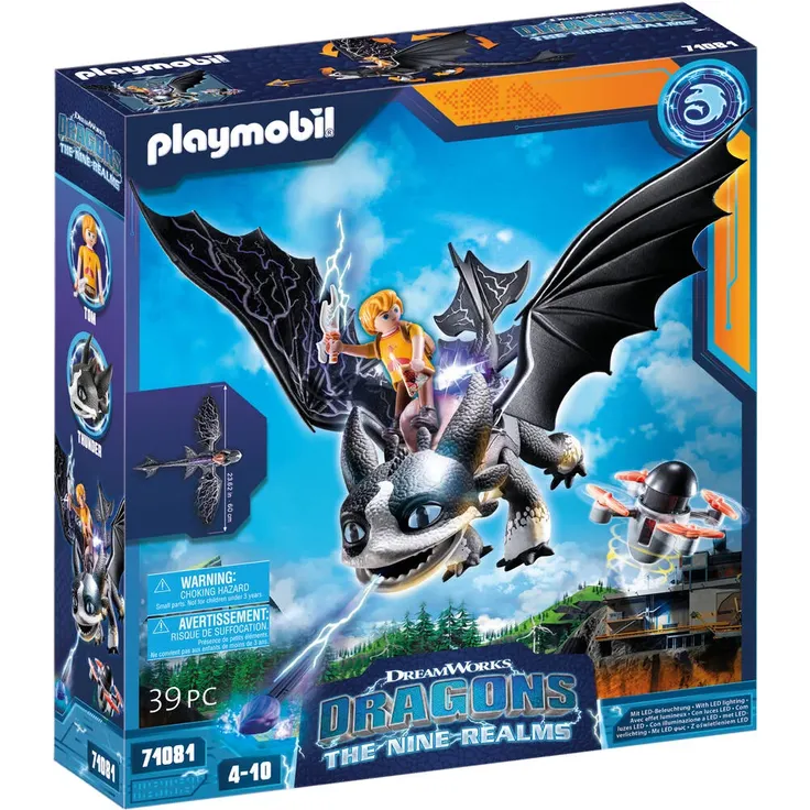 Playmobil Dragons Nine Realms 71081 'Thunder & Tom', 39 Teile, ab 4 Jahren
