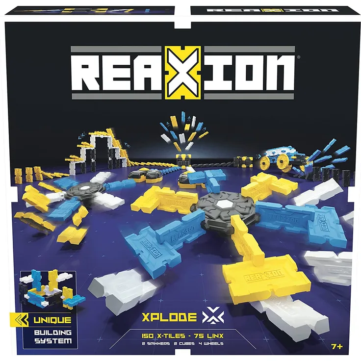 dominoes Reaxion Xplode junior blau/gelb 233 Stück