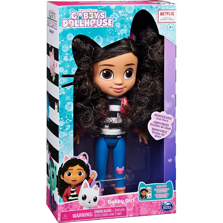 Gabby's Dollhouse 'Gabby Girl' Puppe, 20 cm, ab 3 Jahren, inkl. abnehmbaren Katzenohren