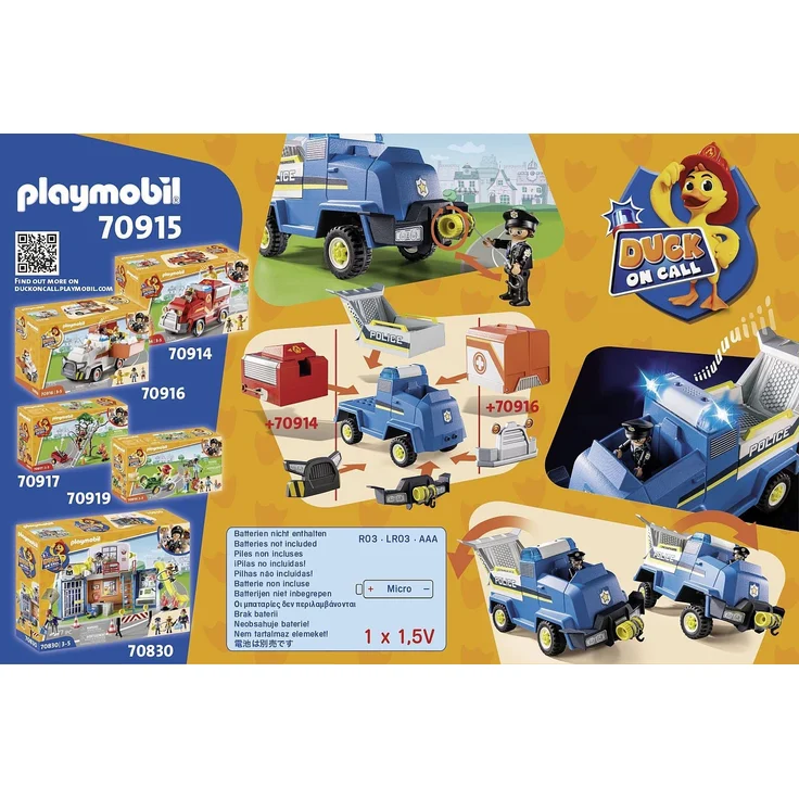 Playmobil DUCK ON CALL 70915 'Polizei Einsatzfahrzeug', 35 Teile, ab 3 Jahren – Bild 5