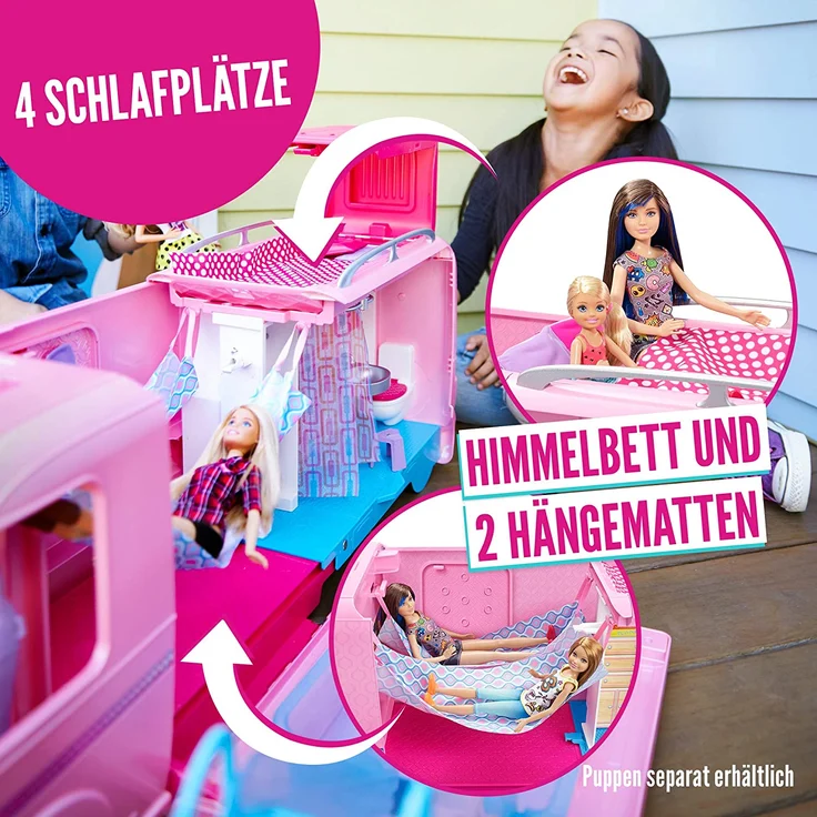 Barbie FBR34 'Super Abenteuer-Camper' Spielset, 60 cm lang, ab 3 Jahren – Bild 7