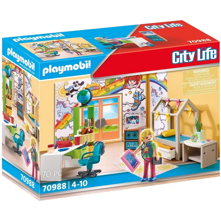 PLAYMOBIL City Life 70988 'Jugendzimmer', 70 Teile, ab 4 Jahren