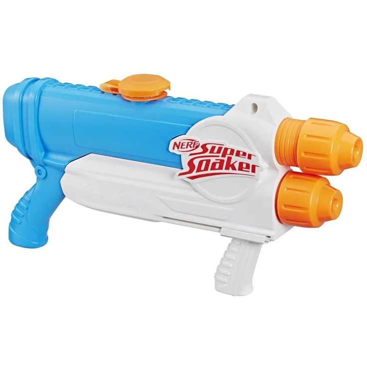 Nerf Super Soaker 'Barracuda' Wasserblaster, 1 Liter Wassertank, bis zu 9 Meter Reichweite, mit zwei Läufen, ab 6 Jahren – Bild 1