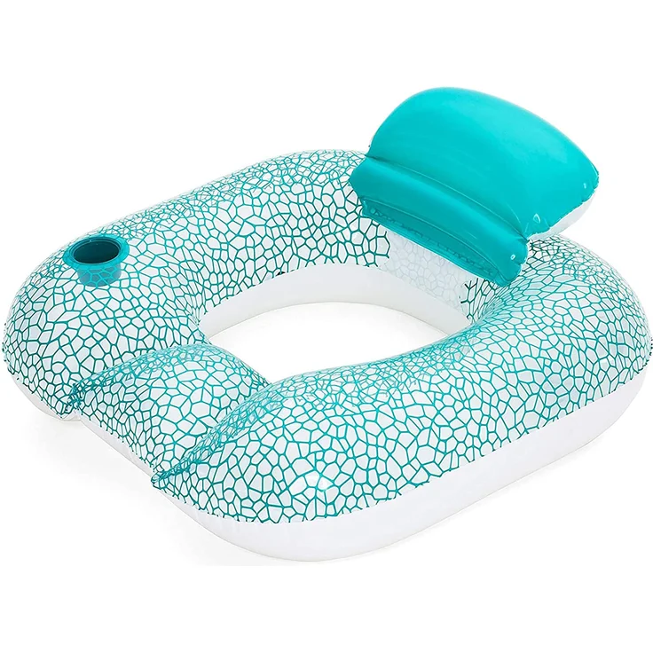 Bestway Schwimmsessel 'Flip-Kissen', 102 x 94 cm, maximal belastbar bis 90 kg, inkl. Getränkehalter – Bild 1