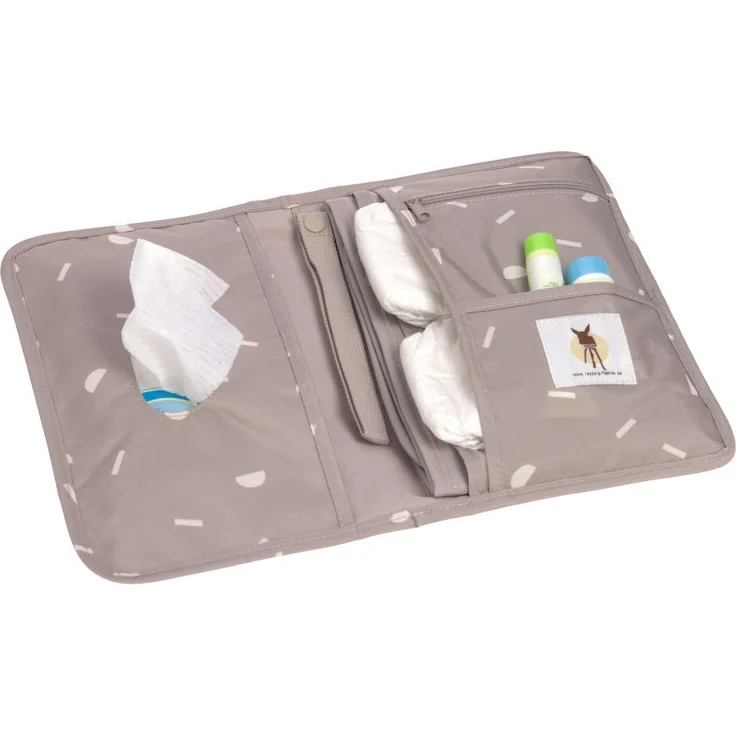 Lässig Windeltasche - Changing Pouch, Blocks Taupe – Bild 2