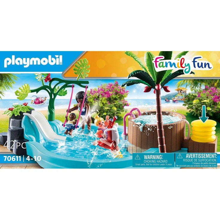 Playmobil Family Fun 70611 'Kinderbecken mit Whirlpool', 42 Teile, ab 4 Jahren – Bild 3