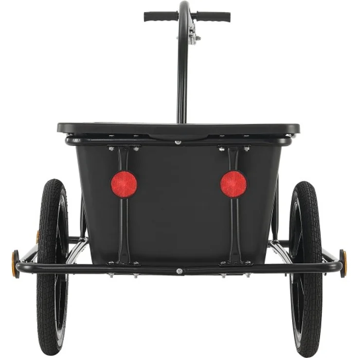 Juskys Fahrradanhänger für Fahrrad 40 kg Zuladung Schwarz, 90 l, Luftbereifung – Bild 15