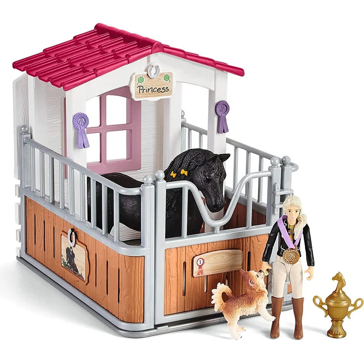 Schleich Horse Club 42437 'Pferdebox mit Tori & Princess', ab 5 Jahren, 15 Teile - Preisvergleich – Bild 2